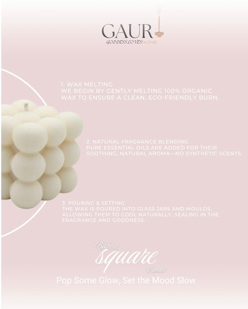 Gauri Bubble Square Candle